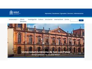 Universidad Autónoma de San Luis Potosí's Website Screenshot