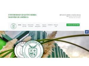 Justo Sierra University's Website Screenshot