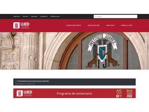 Universidad Juárez del Estado de Durango's Website Screenshot