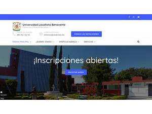 Universidad Lasallista Benavente S.C.'s Website Screenshot
