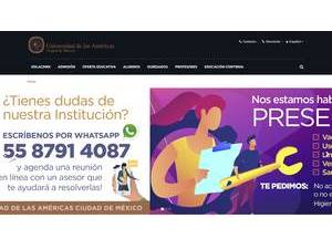 Universidad de las Américas A.C.'s Website Screenshot