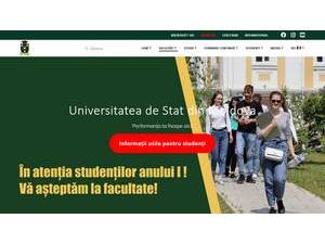 Moldova State University's Website Screenshot