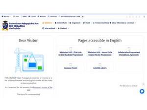 Universitatea Pedagogica de Stat Ion Creanga's Website Screenshot