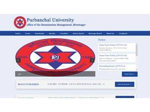 Purbanchal University's Website Screenshot