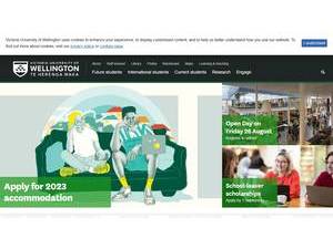Victoria University of Wellington's Website Screenshot