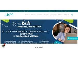 Universidad Americana, Nicaragua's Website Screenshot