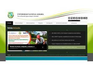 Universidad Nacional Agraria's Website Screenshot