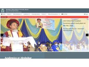 Abubakar Tafawa Balewa University's Website Screenshot