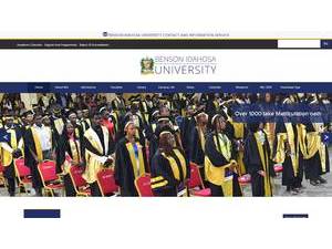 Benson Idahosa University's Website Screenshot