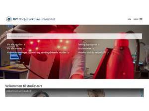 UiT Norges arktiske universitet's Website Screenshot
