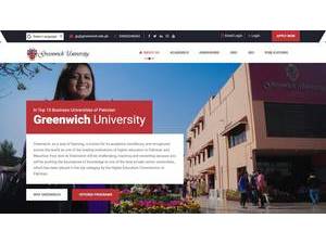 گرینویچ یونیورسٹی's Website Screenshot