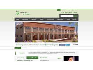 جامعہ کراچی's Website Screenshot