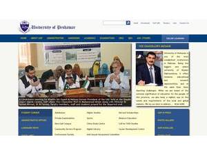 University of Peshawar's Website Screenshot
