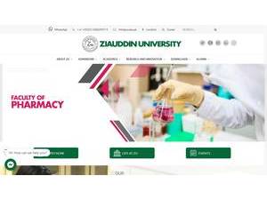 Ziauddin University's Website Screenshot