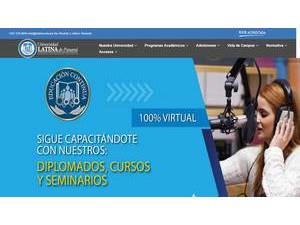 Latina University of Panamá's Website Screenshot