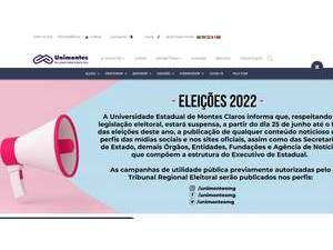 State University of Montes Claros's Website Screenshot