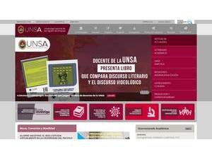 National University of San Agustín de Arequipa's Website Screenshot