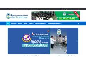 Universidad Nacional de Tumbes's Website Screenshot
