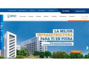 Antenor Orrego Private University's Website Screenshot
