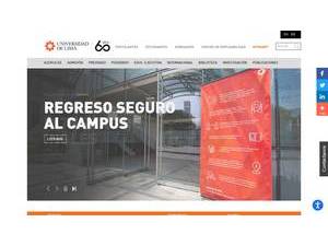 Universidad de Lima's Website Screenshot