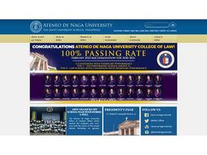 Ateneo de Naga University's Website Screenshot