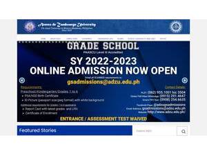 Ateneo de Zamboanga University's Website Screenshot