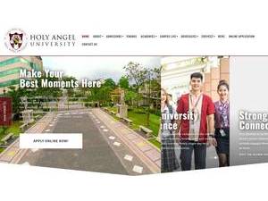 Holy Angel University's Website Screenshot
