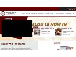 Manuel L. Quezon University's Website Screenshot