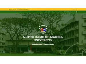 Notre Dame of Marbel University's Website Screenshot