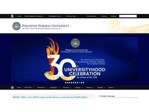 Philippine Normal University's Website Screenshot