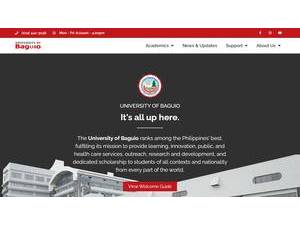 University of Baguio's Website Screenshot