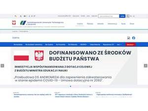 West Pomeranian University of Technology in Szczecin's Website Screenshot