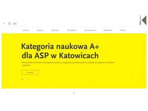 Akademia Sztuk Pieknych w Katowicach's Website Screenshot