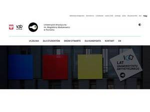 University of Arts in Poznan's Website Screenshot