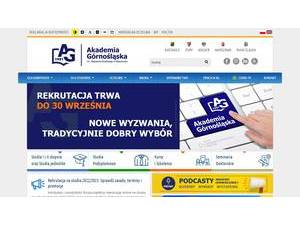 Akademia Górnoslaska im. Wojciecha Korfantego w Katowicach's Website Screenshot