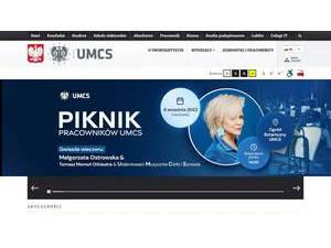 Uniwersytet Marii Curie-Sklodowskiej w Lublinie's Website Screenshot