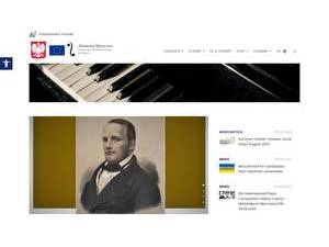 Akademia Muzyczna im. Ignacego Jana Paderewskiego w Poznaniu's Website Screenshot