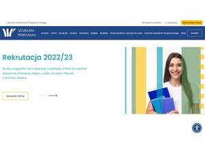 Janusz Korczak Pedagogical University in Warsaw's Website Screenshot