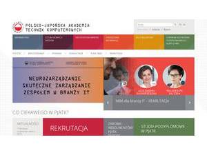 Polish-Japanese Academy of Information Technology's Website Screenshot