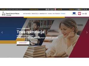 Pomorski Uniwersytet Medyczny w Szczecinie's Website Screenshot
