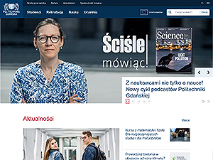 Politechnika Gdanska's Website Screenshot