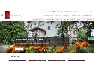 Lodz University of Technology's Website Screenshot