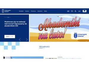 Uniwersytet Gdanski's Website Screenshot