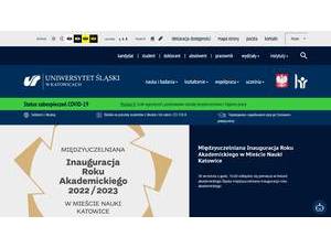 University of Silesia in Katowice's Website Screenshot