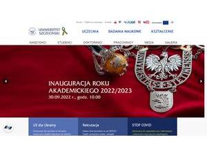 Uniwersytet Szczecinski's Website Screenshot