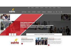 Escola Superior de Hotelaria e Turismo do Estoril's Website Screenshot
