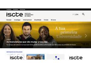 Instituto Universitário de Lisboa's Website Screenshot