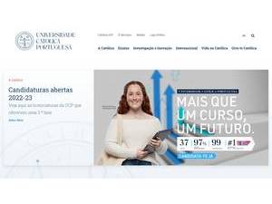 Catholic University of Portugal's Website Screenshot