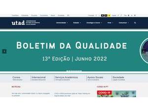 University of Trás-os-Montes and Alto Douro's Website Screenshot