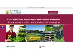 Caribbean University's Website Screenshot